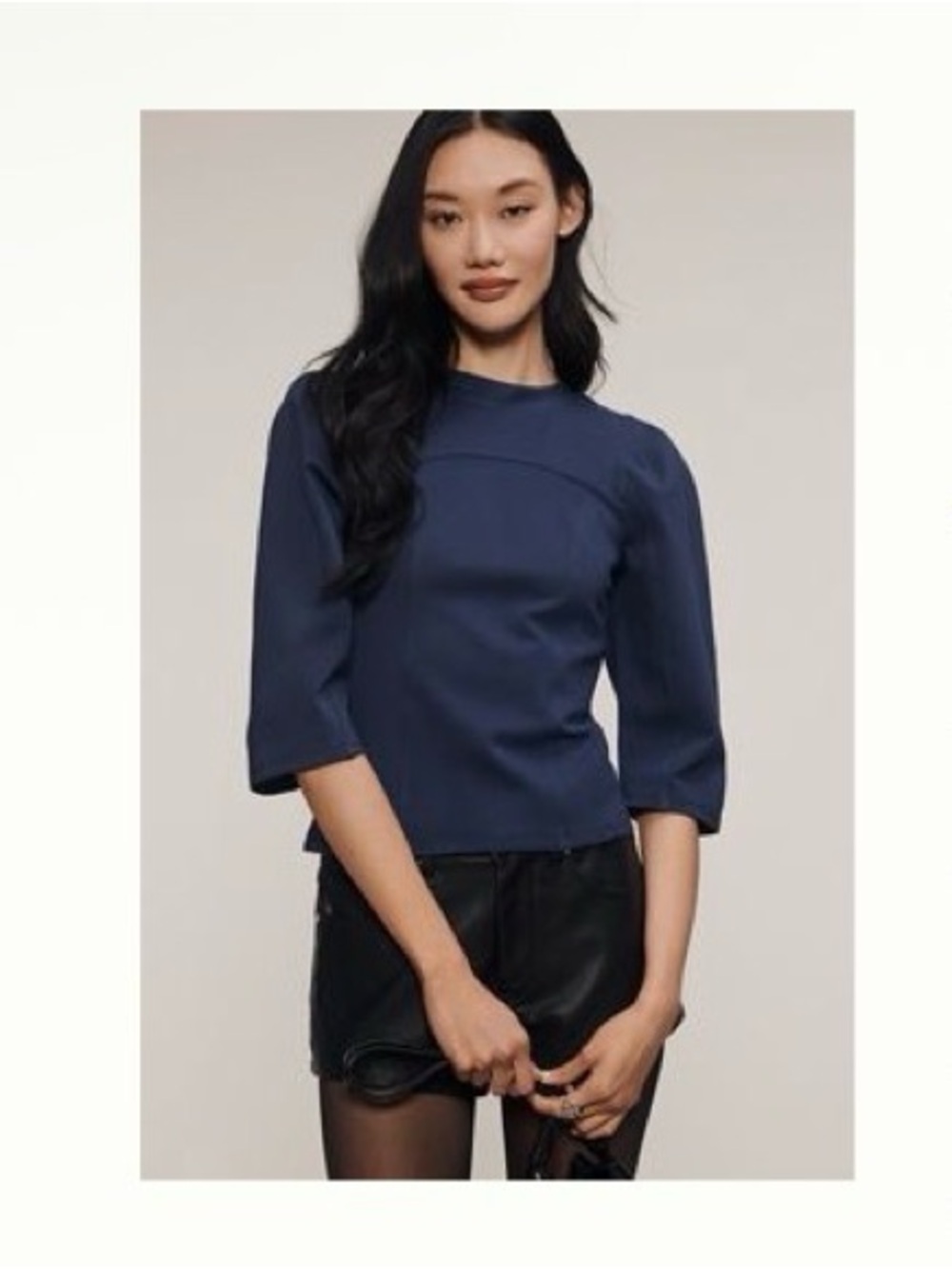 By Anthropologie Puff-Sleeve Corset Top - Size Large